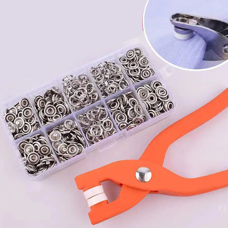 

[YU]50/100PCS Plier Tool Metal Sewing Buttons Five-claw Buckle Metal Snap Buttons Clothes Stitch Free Fastener Sewing Tools