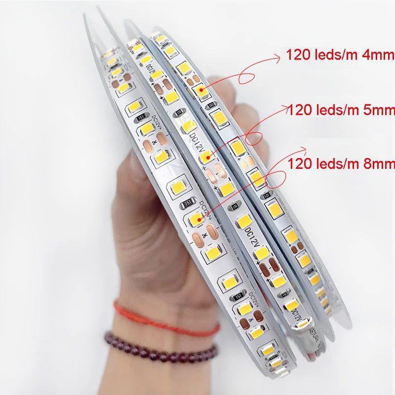 5m jasny 12v 24v LED Strip 480 leds/m 360 leds/m 240 leds/m 2700k 2800k 4500k 6500k projekt inżyniera elastyczne światło ściany liniowej