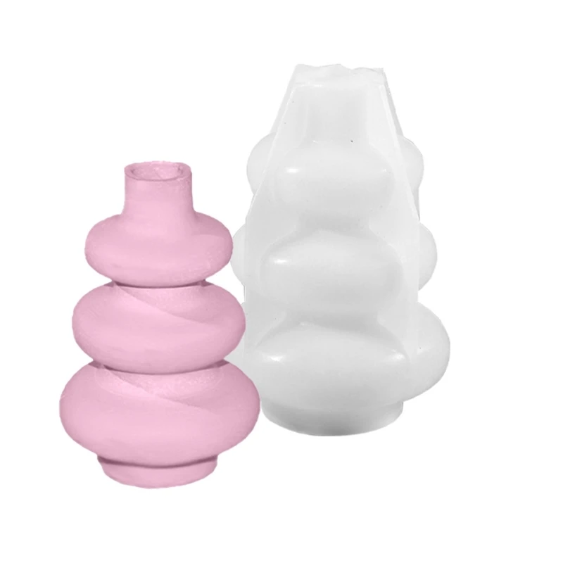 Molde jarrón silicona, moldes para manualidades silicona, elegantes moldes para soporte flores