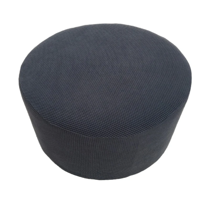 Ottoman Cover Textured Slipcover Colorful Cover for Round Footstool Q5WC