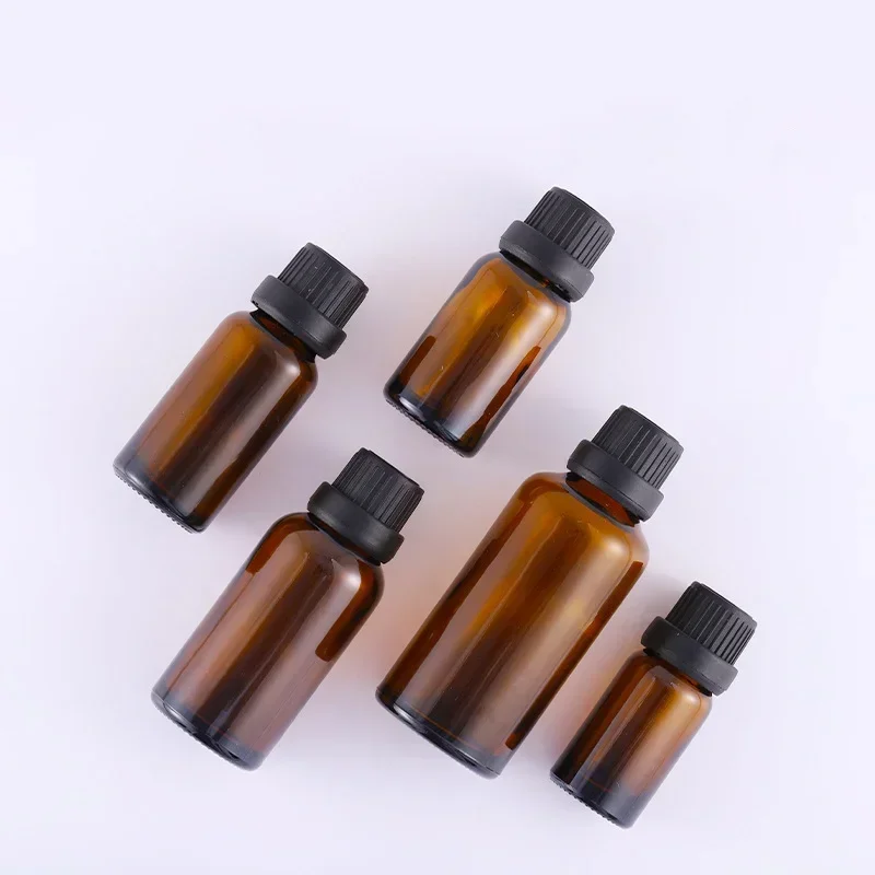 36Pcs 5ml-30ml Travel Glass Drop Bottle Big Head Aromatherapy Liquid for Basic Massage Oil Pipette Bottles Refillable Essential