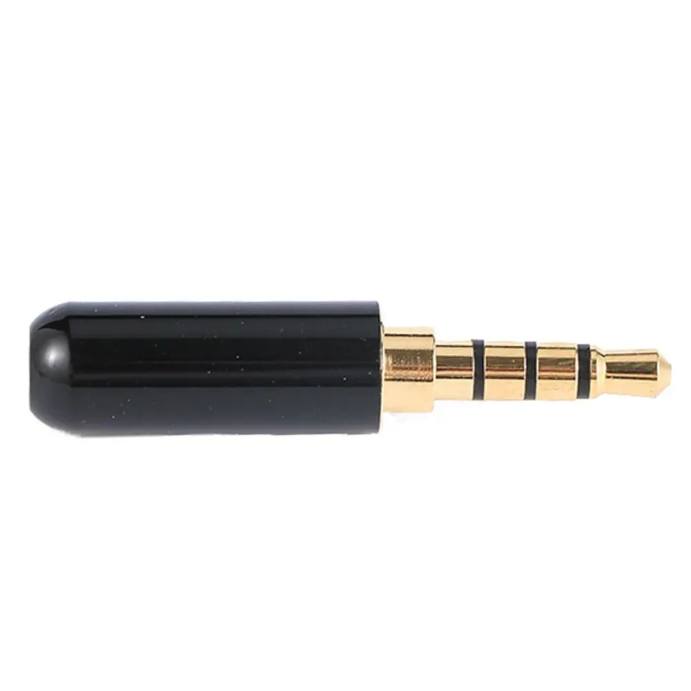 Copper Gold Plated 4Poles 3.5mm Male Soldering Plug Stereo Speaker DIY Earphone Repairing Audio Connectors 3.5mm Jack