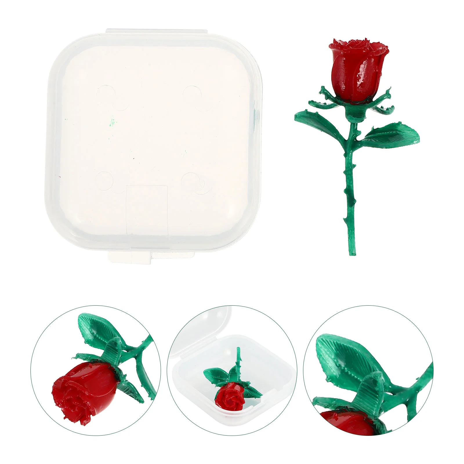 Mini Rose Fillers Epoxy Filled Decor Crafts DIY Materials Miniature Flower Figurines