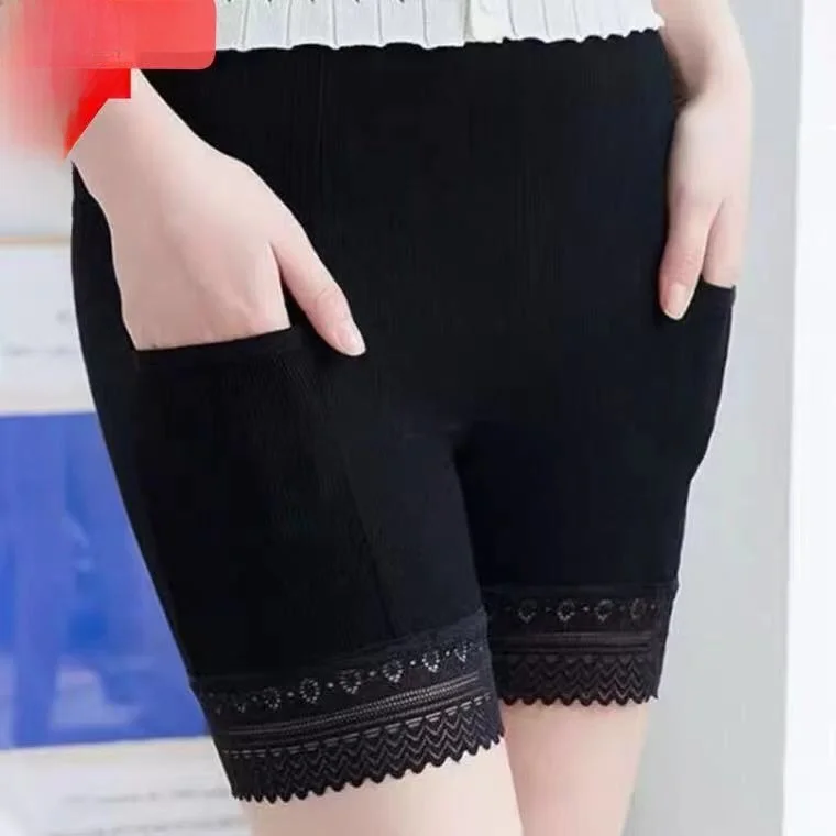 กระโปรงกางเกงผ้าฝ้ายแท้สำหรับผู้หญิง ใส่สบายในฤดูร้อน ผ้าโมดอลคอตตอน ไซส์ใหญ่ พร้อมผ้ากันโป๊ เหมาะสำหรับเดินเล่น สวมใส่สบายๆ