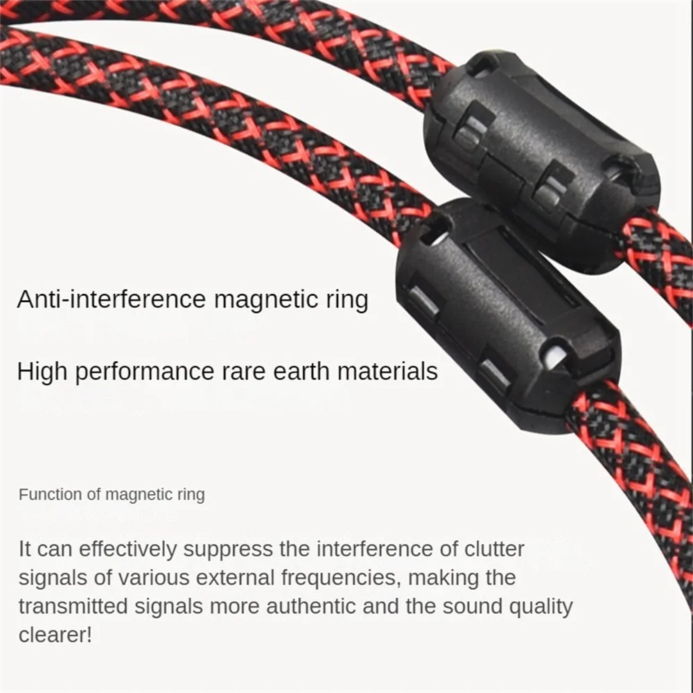 Hi-Fi Fine RCA Cable High Quality 4N OFC HIFI 2RCA-2RCA Male to Male Audio Cablemain core independent shielding One pair