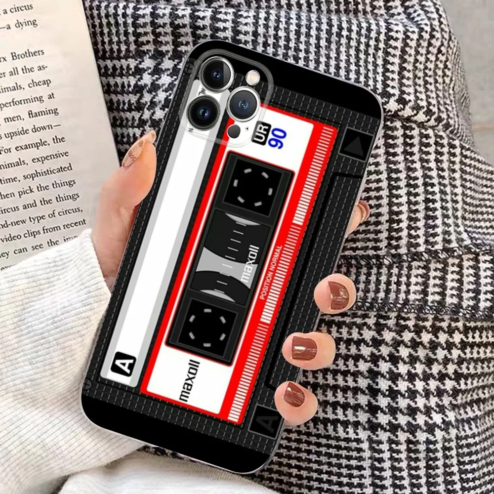 Vintage Cassette  Tape Phone Case for iPhone 8 7 6 6S Plus X SE 2020 XR XS 14 11 12 13 Mini Pro Max Mobile Case