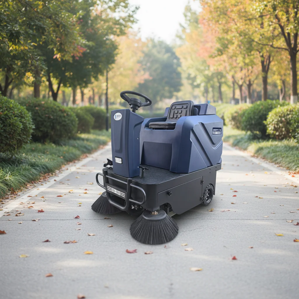 Road Sweeper Street Cleaning Floor Sweeper Electric Battery Powered Street Cleaning Machine Heavy Duty