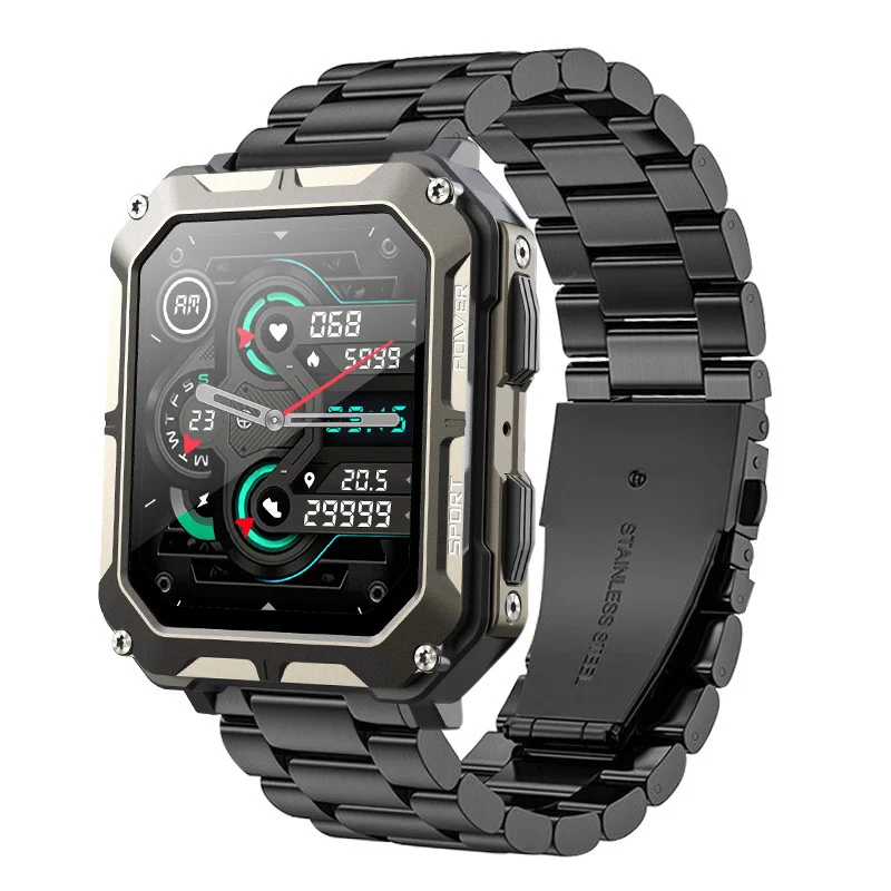 Smart Watch for Infinix Note 30  1.83 Inch Men Music BT Call Outdoor Sports Fitness Tracker Heart Rate Blood Pressure Smartwatch