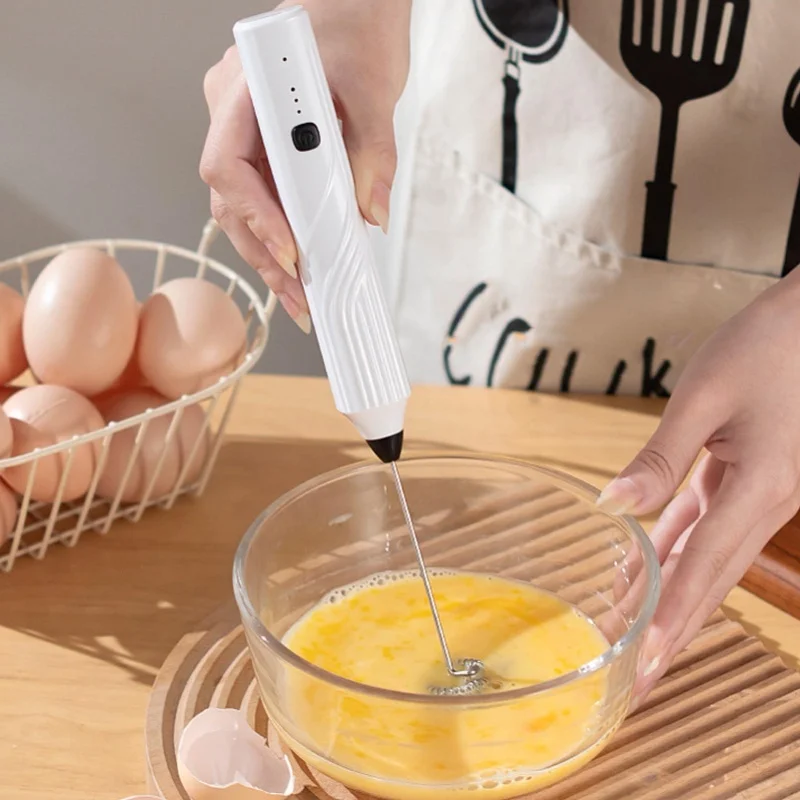 Multifunctional Electric Milk Frother Stainless Steel Portable Handheld Foam Maker For Coffee Beverage Ice Cream