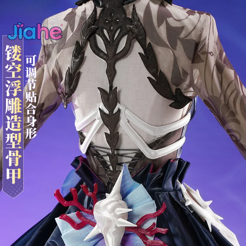 Hysilens Game Honkai：Star Rail Helektra Cosplay Costume Halloween Party Women's Sexy Dress Accessories Props Wig 2025 New Set