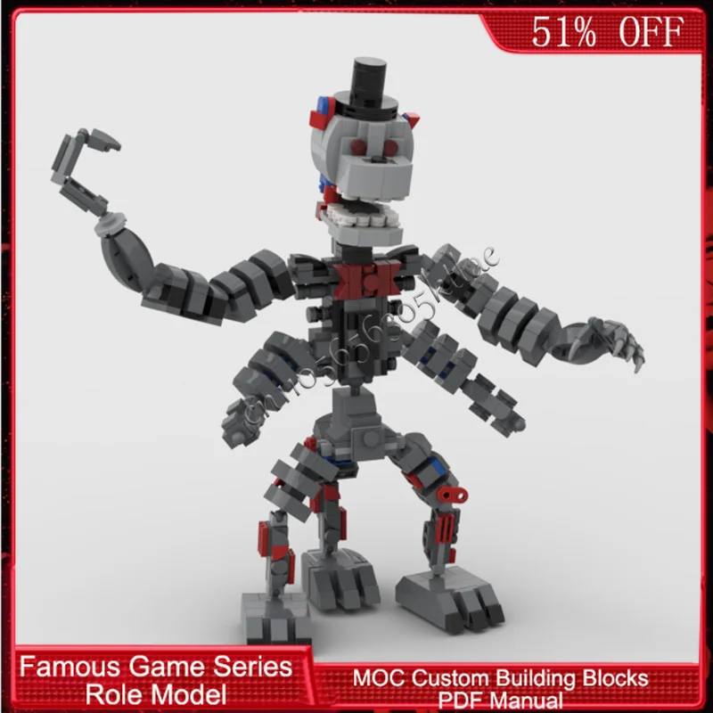 

680 деталей, популярная серия игровых персонажей, МОК «Огненный коготь: Темная лиса», модульный конструктор, простая сборка, игрушка-конструктор, подарок на день рождения