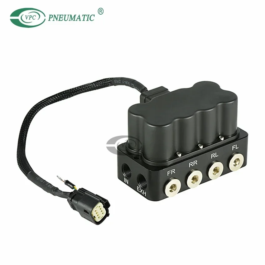 DC12V 200psi Accuair VUX4F Water-Proof VUX4F Air Ride Suspension Manifold Valve Block with DOT fitting