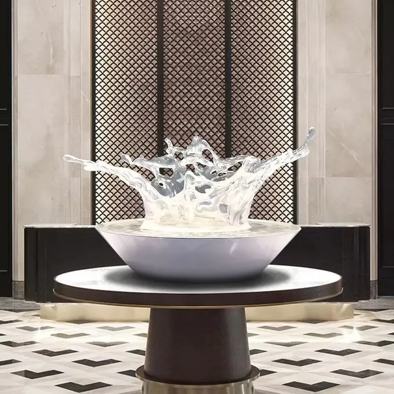 Handmade Abstract Transparent Waterfall Crystal Artwork Polyresin Acrylic DIY Home Decoration Wholesale