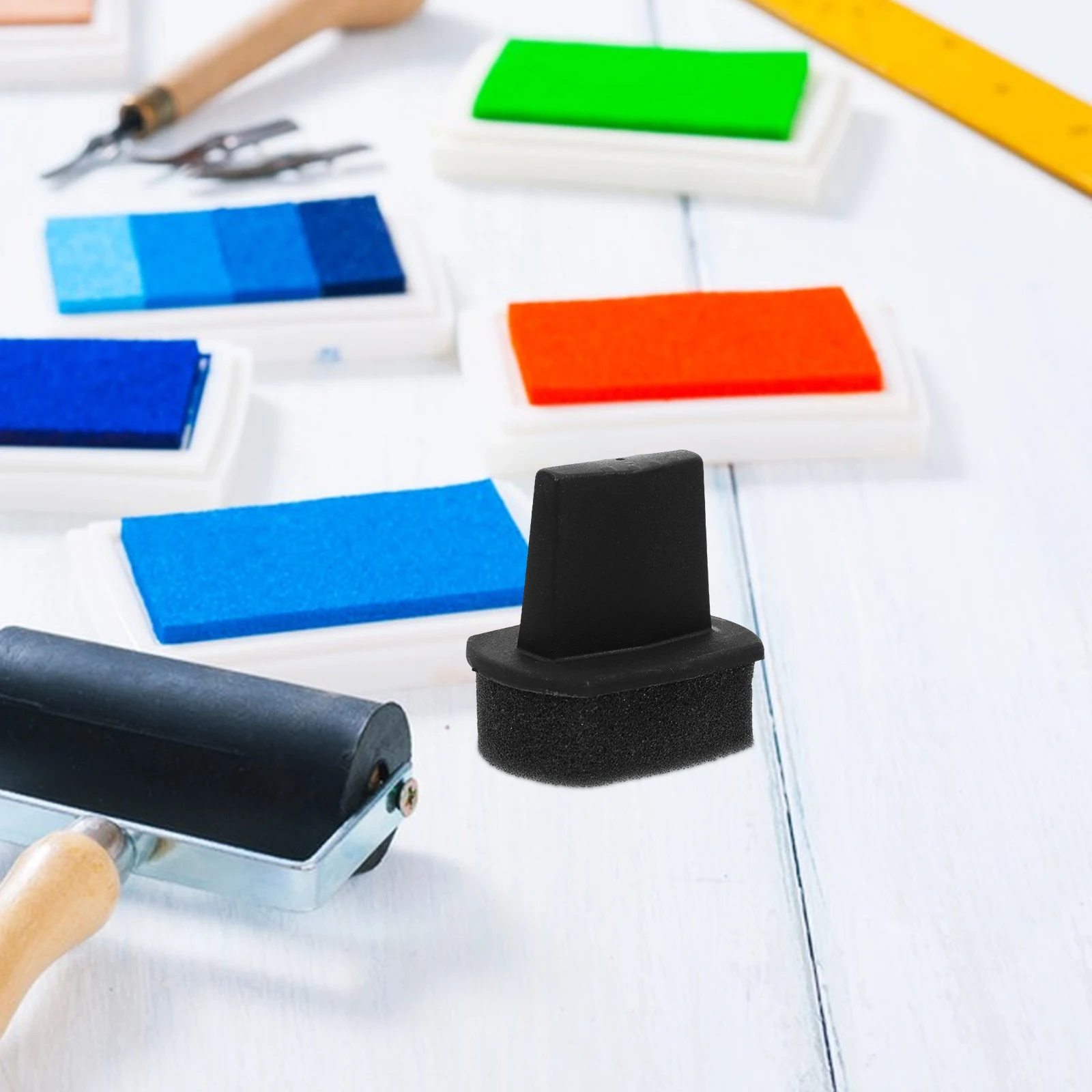 8 قطع أداة توزيع الأحذية، أداة رسم ملونة، طوابع إسفنجية، فرش سوداء