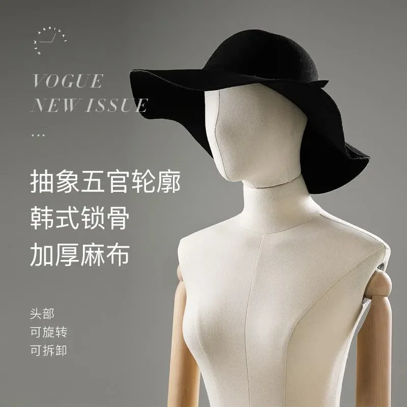 for Clothing Store Korean Style Collarbone Model Props Female Half Body Mannequin High End Window Display Dummy Full Body