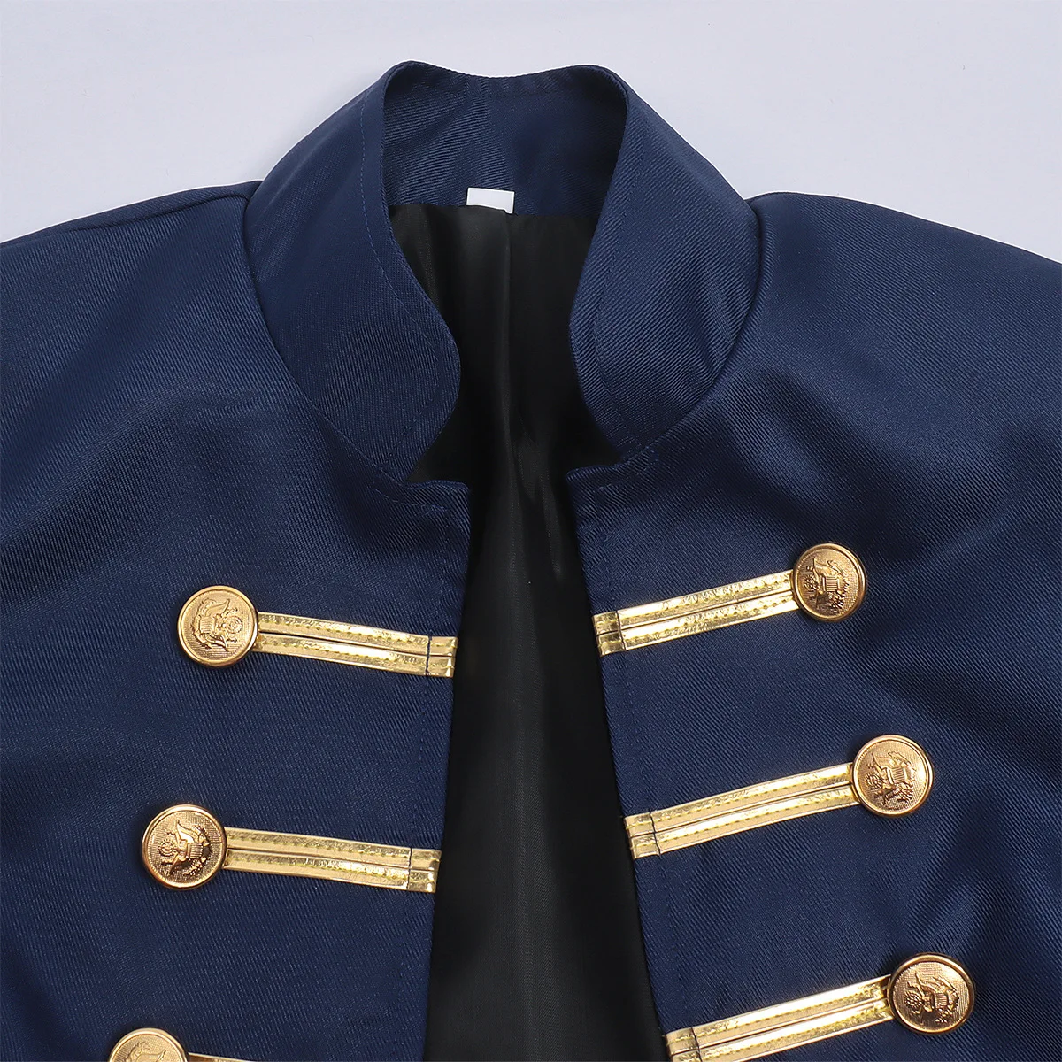 Medieval Court Style Double Breasted Retro Stand Up Collar Jacket Women's Military Drums Honor Guards Stage Performance Coat view 6