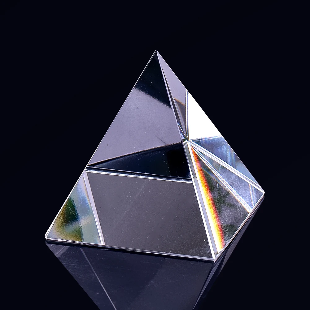 

40 мм оптическое стекло кристалл прямоугольная пирамида призма многогранная наука образование световой эксперимент домашний декор пресс-папье