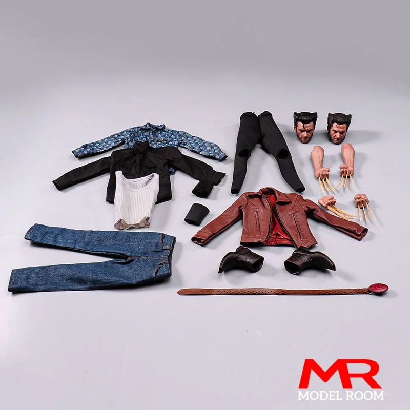 1/6 مقياس هيو جاكمان بالذئب مزدوج الرأس النحت زي الملابس مجموعة نموذج صالح 12 ''ذكر الجندي عمل الشكل دمى الجسم #6