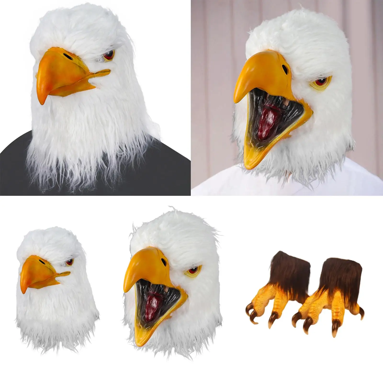 Novelty Eagle Head Mask Fantasy Hawk Masks Eagle Bird Cosplay Props for Fancy Dress Party Costume Masquerade Carnival Halloween