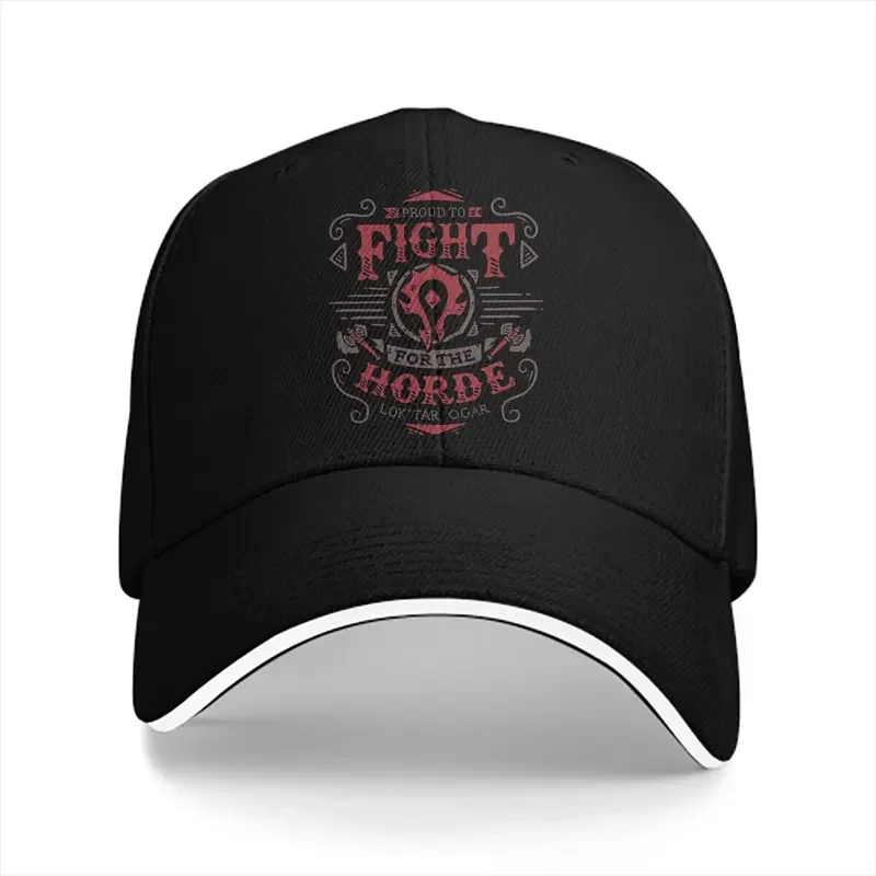 Y2K Fight For The Horde Baseball Cap Men Hats Visor Protection Snapback World Of Warcraft Gifts Caps