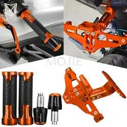 License Plate Holder Bracket Handlebar Grips Ends For BAJAJ PULSAR 200NS Pulsar 125 150 180 200 n160 n250 rs200 ns200 2012-2024