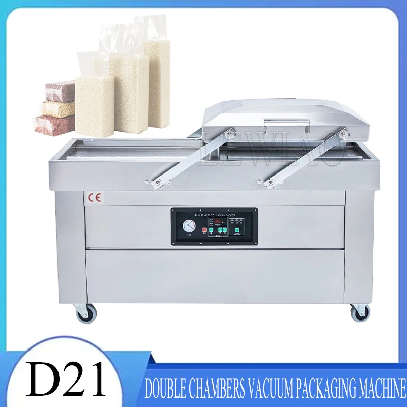 

Vacuum Sealing Machine For Food Bags Double Chamber Flat Vacuum Packaging Machine Printing Function Automatic Vacuum-Packer