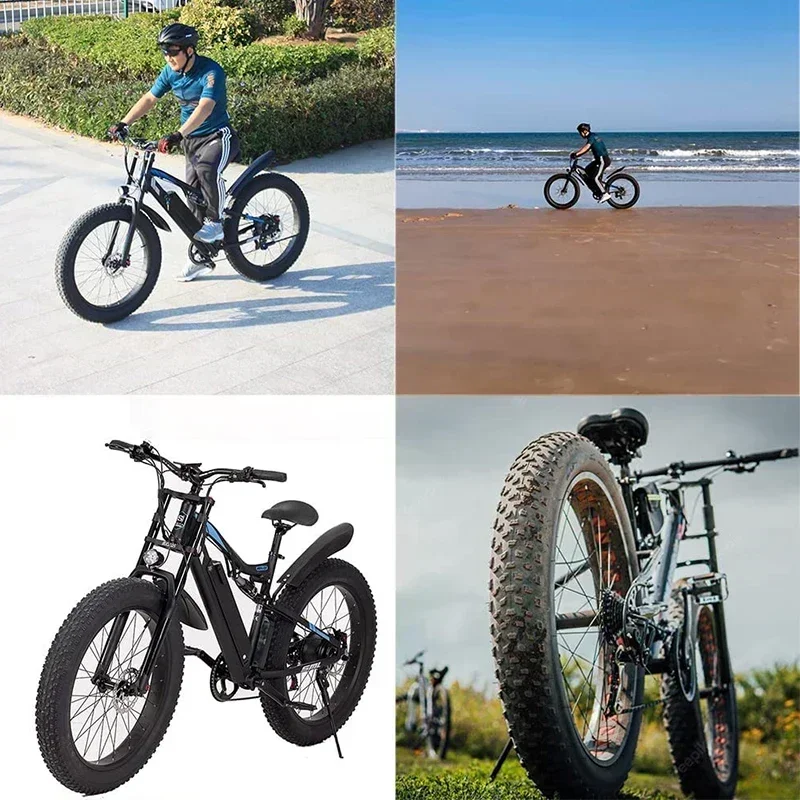 BUCKLOS 20*4.0 26*4.0 Bike Fat Fork 180mm travel Air Suspension Fork for Beach Snow 4.0 Tire Mountain Bike Fork Fit Disc Brake