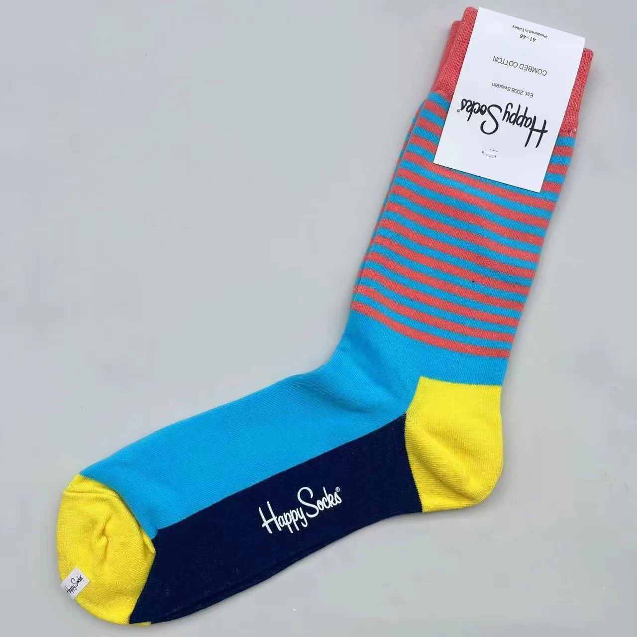 Happy Socks Mid-tube sokken voor heren Vier seizoenen puur katoen Klassieke sokken MAAT 41-46