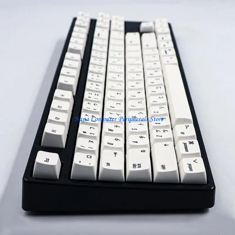 F68C for Key Caps 133-Key Dye Sublimation PBT Keycaps MAC-style MDA Profile for MX Switches Mechanical Keyboard Japanese Engl
