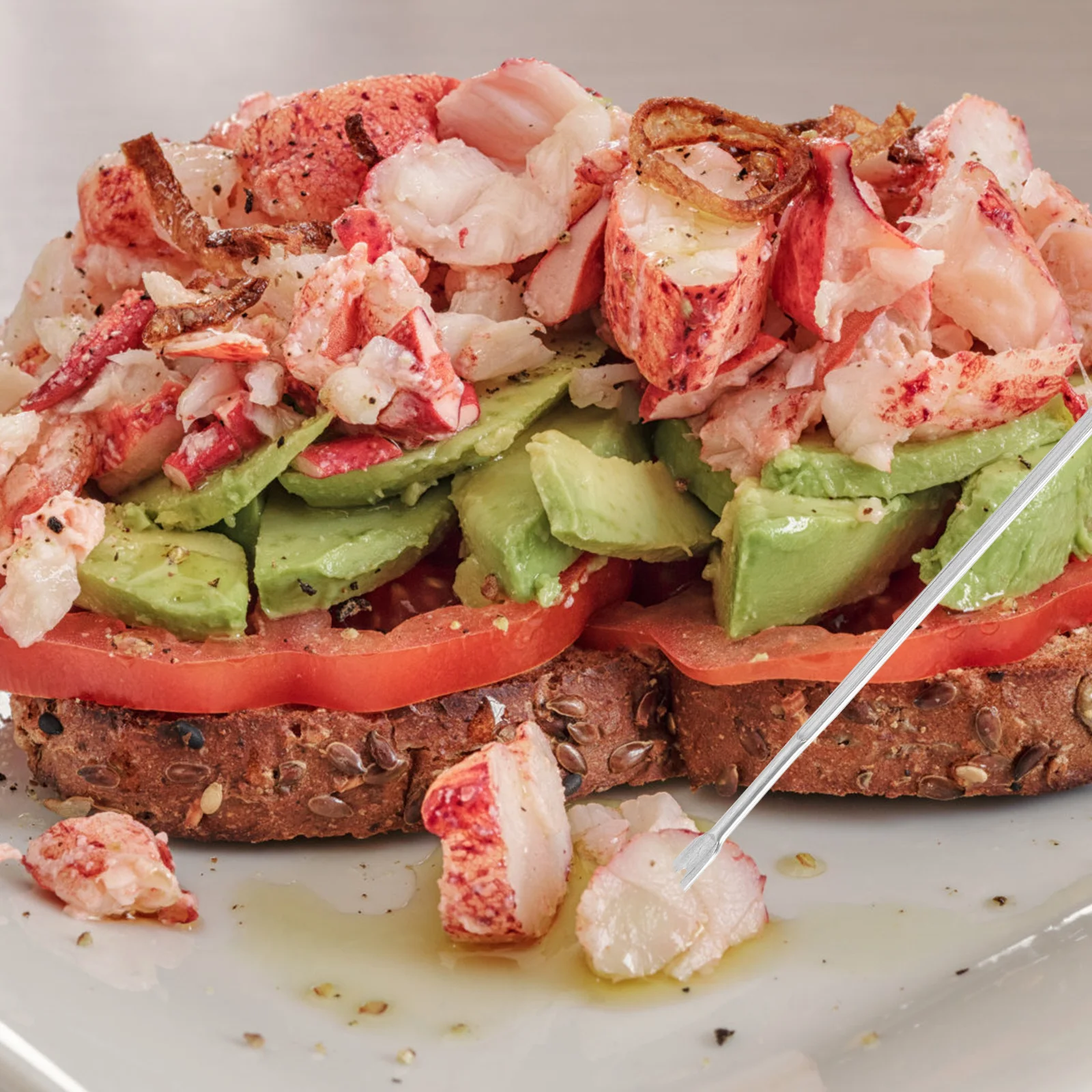 

15Pcs Lobster Fork Heavy Duty Stainless Steel Seafood Tool Kit for Crab Shell Fish Nut Opener Ergonomic Grip Picks Set