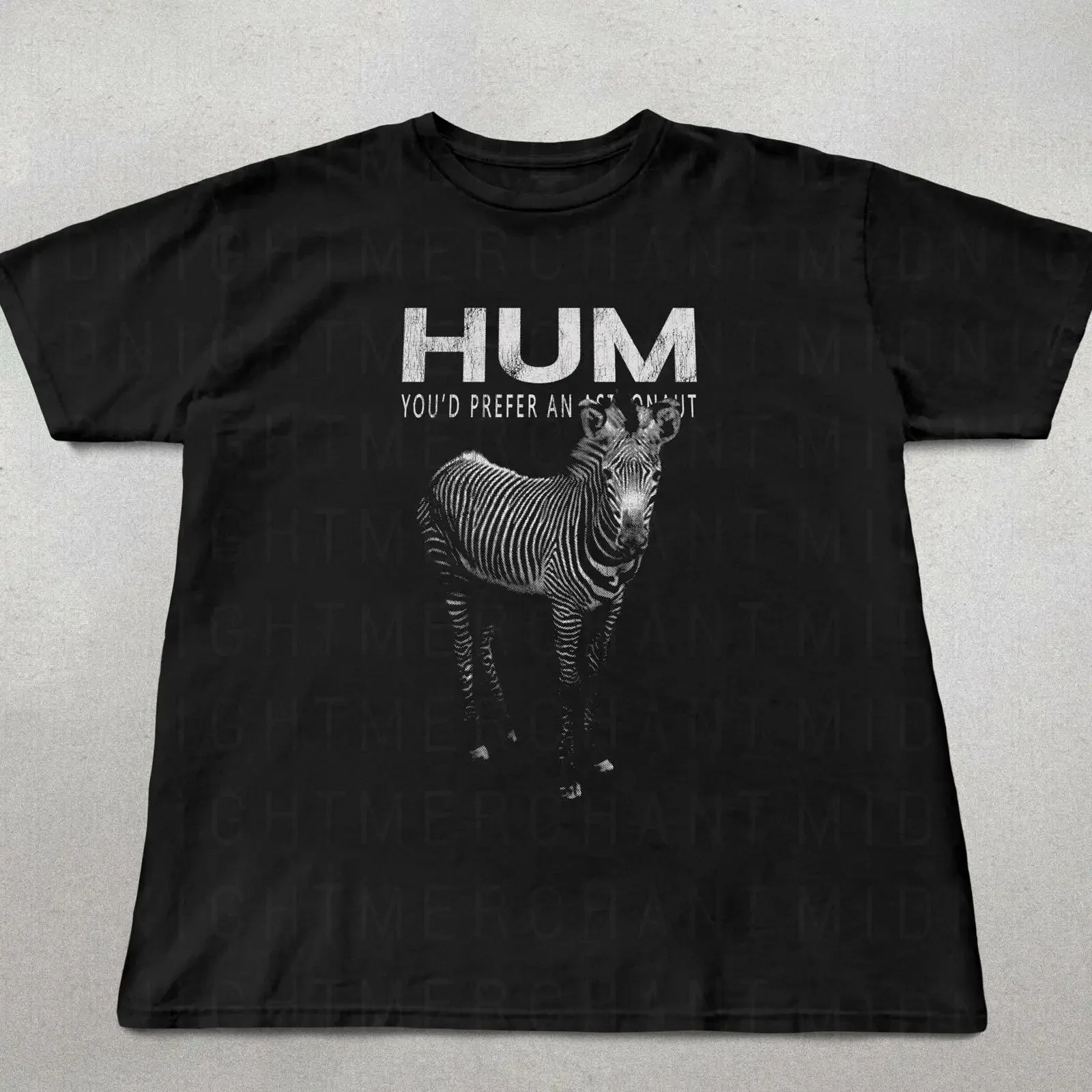 Hum 90s Alt Rock Band You'd Prefer An Astronaut Album Zebra Grunge Casual T Shirt vintage Washed Comfortable Versatile