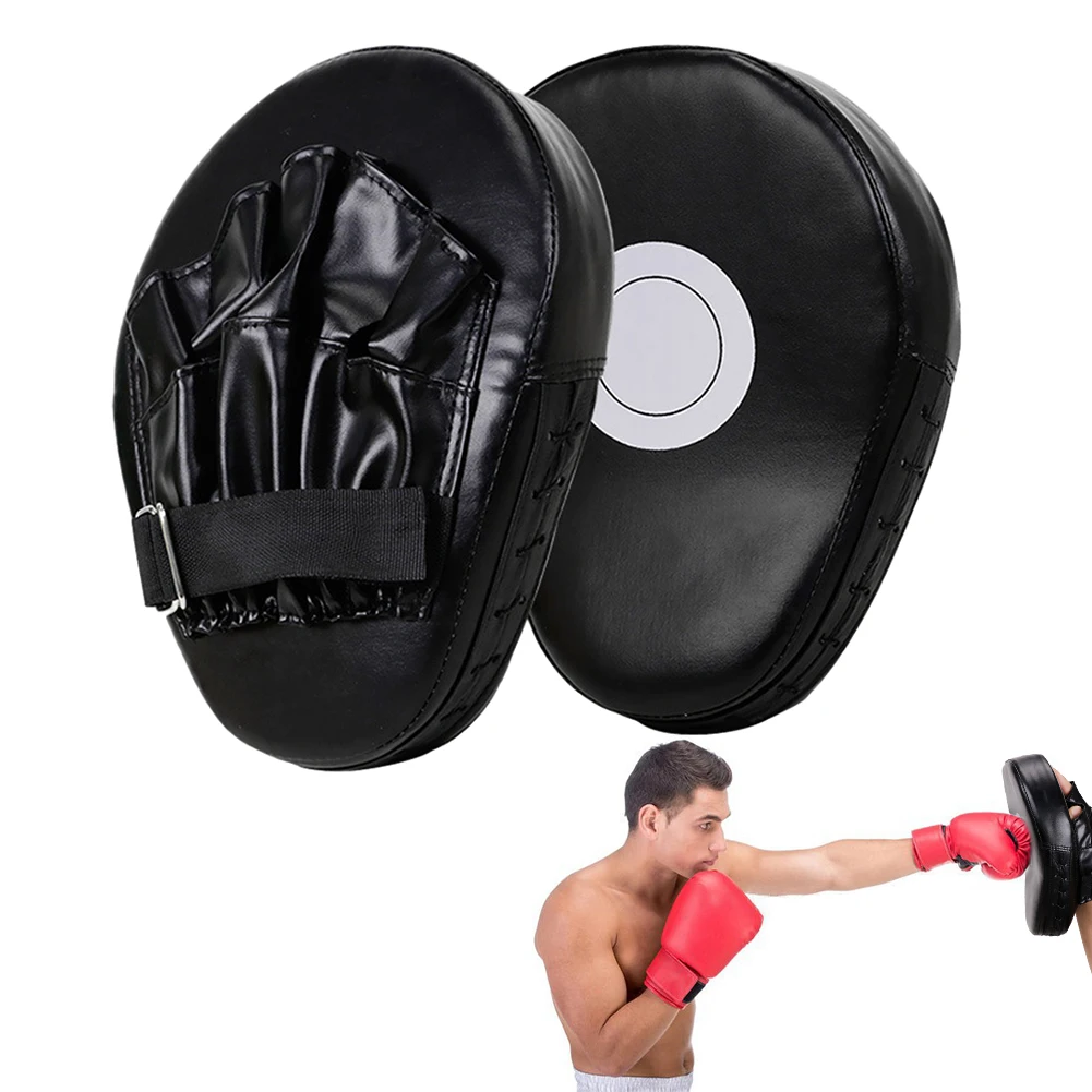 Curved Boxing Hand Target PU Leather 5-Finger Hand Target Breathable Boxing Mitts Kickboxing Pads for Martial Arts Training