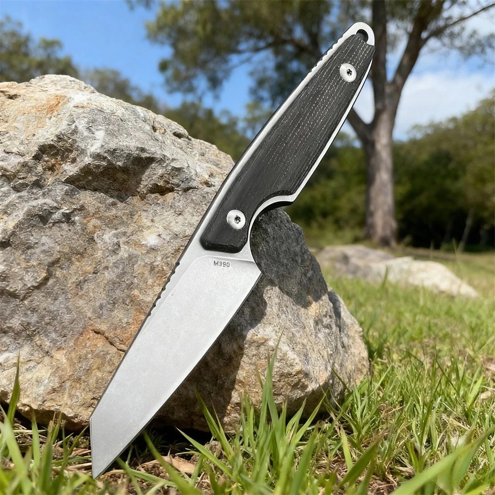 

EDC Tactical Fixed Blade Knife for Outdoor Survival Hunting Camping & Self-Defense Tool, 8Cr13MoV Steel with Micarta Handle