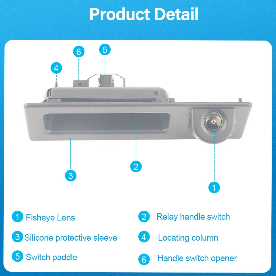 AHD 1080P Night Vision Vehicle Rear View Camera For BMW 5 3 Series F10 F11 F30 F31 F32 X3 F25 F46 X1 F48 F22 With Handle Button