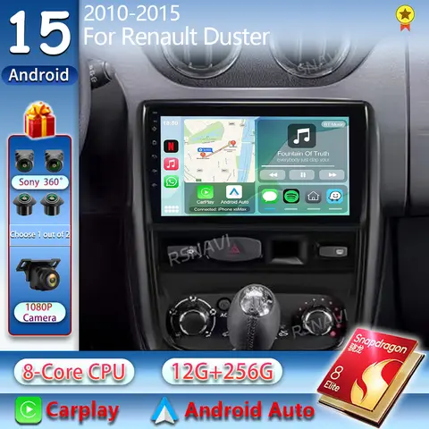 Android 15 For Renault Duster 2010 -2015 Nissan Terrano 2014 -2022 Android Car Radio Multimedia Video Player stereo BT