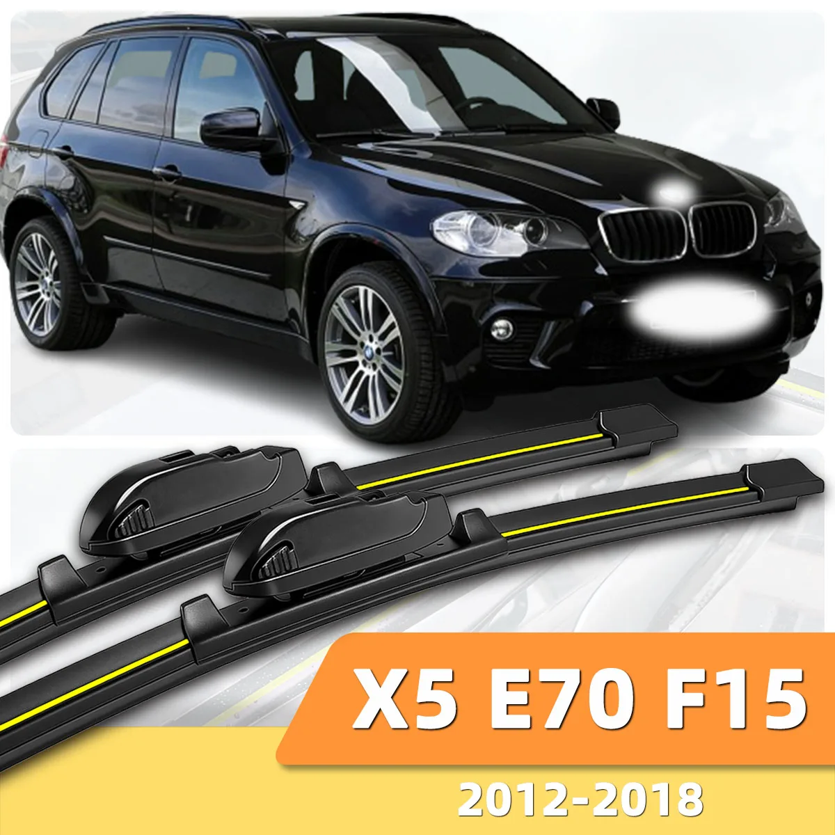 

2PCS Car Windshield Wiper Blades Are Suitable For BMW X5 E70 F15 (2012-2018) All-Weather High-Definition Silent Car Wiper Blades