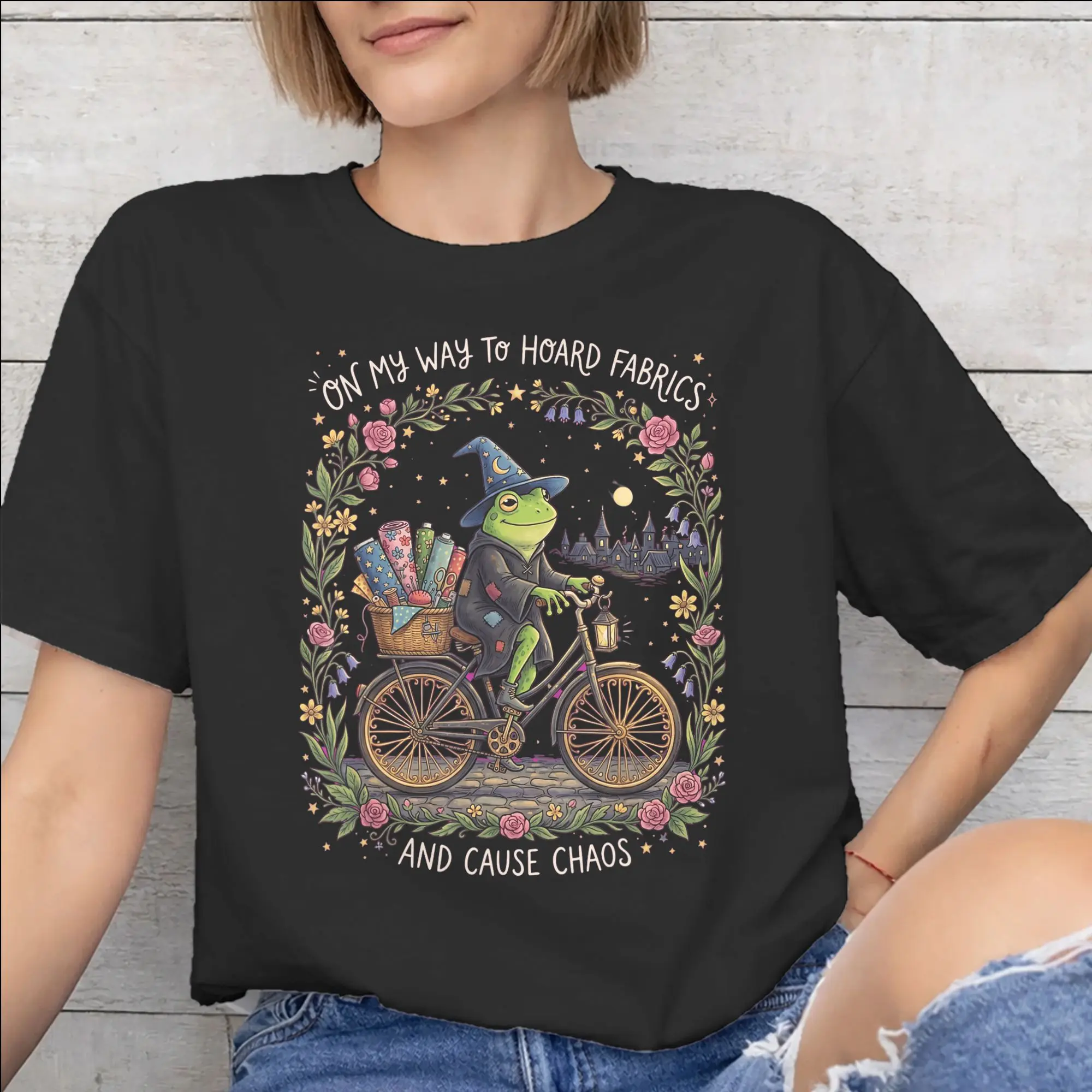 On My Way to Hoard Fabrics and Cause Chaos Tee Shirt for Men Women Print T Shirts  Cotton Clothing