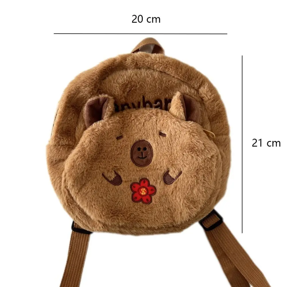 New Capybara Backpack Cartoon Large Capacity Schoolbag Flower School Backpack