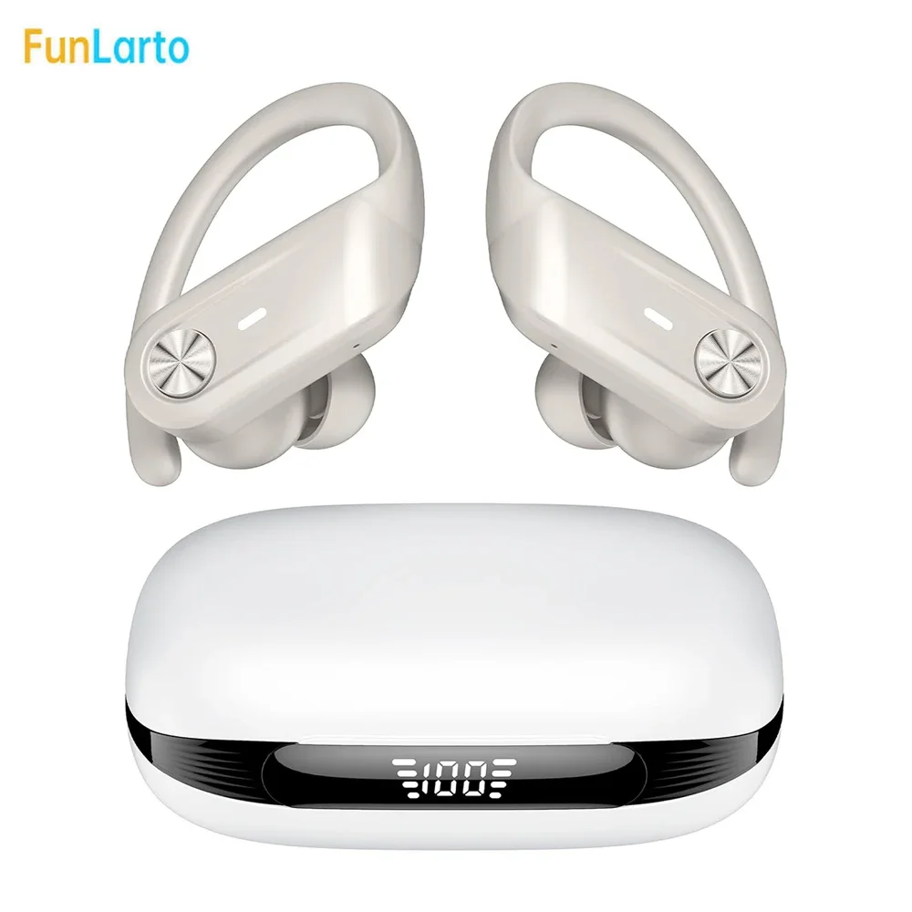 

Наушники Bluetooth V5.3, водонепроницаемые наушники IPX7 с микрофоном с шумоподавлением, беспроводная гарнитура, 80 часов воспроизведения для телефона iOS Android