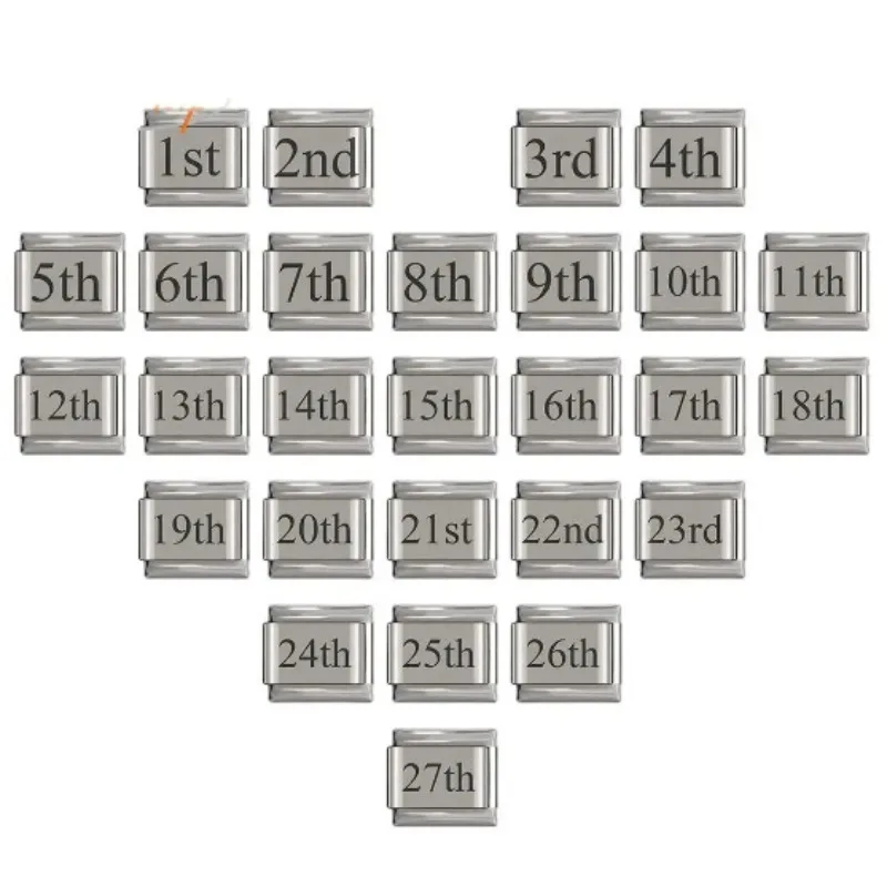 

New Stainless Steel Date Italian Module Bracelet Laser-engraved Bracelet Italian Bracelet