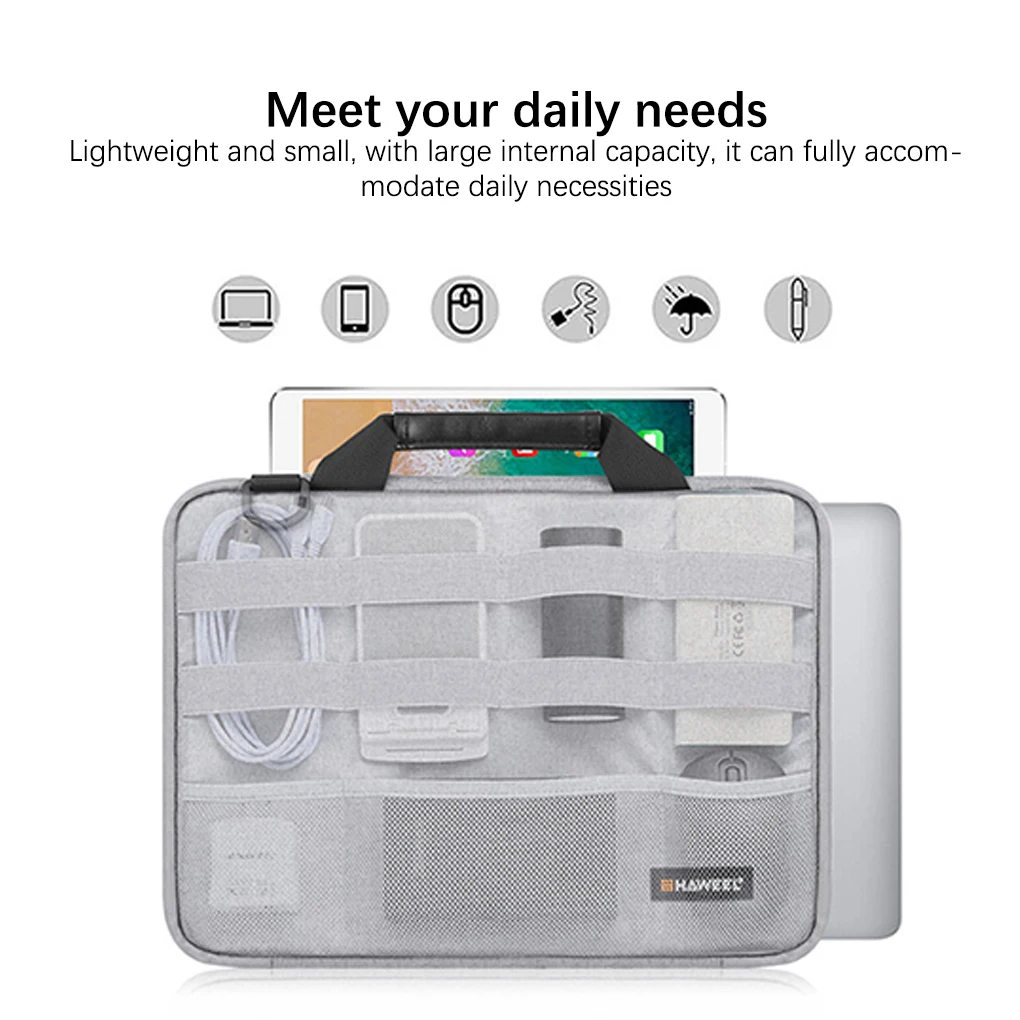 Laptop Bag Electronic Organizer Trolley Strap Universal Waterproof Mouse Container Notebook Case with Handle Travel Trip