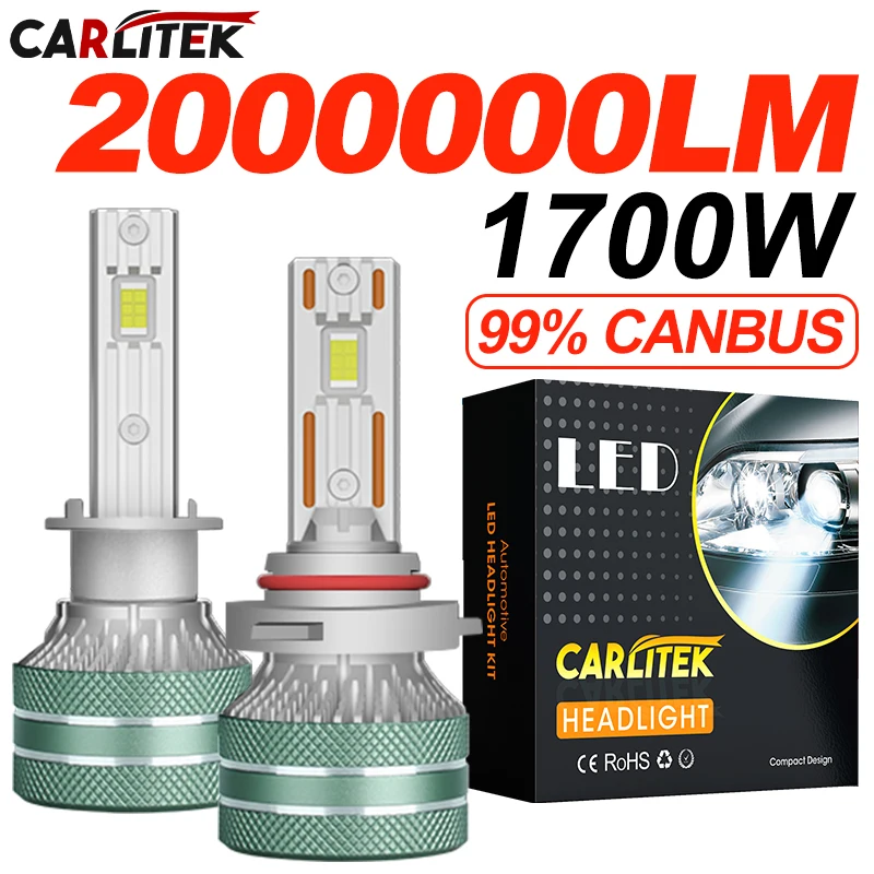 H4 LED H7 H11 Canbus Headlight High Power No Error H1 H3 H8 9005 HB3 9006 HB4 9012 HIR2 Turbo Lamp Dual Copper Tubes Car Light