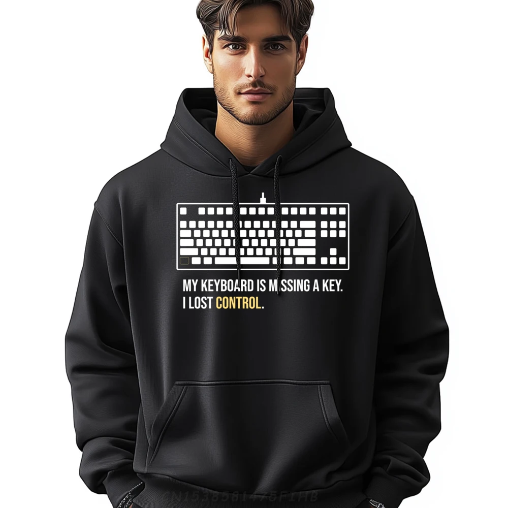 Keyboard Ctrl Key Lost Control Funny Programmer Computer Pun Designer Hoodie Men Clothes Gift