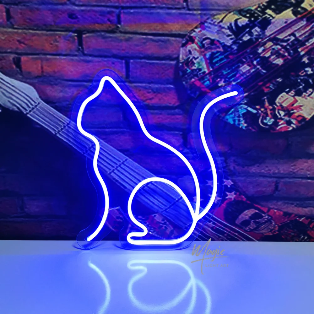 

Cat LED Neon Sign USB Powered Neon Signs Night Light 3D Wall Art & Game Room Bedroom Living Room Decor Lamp Signs