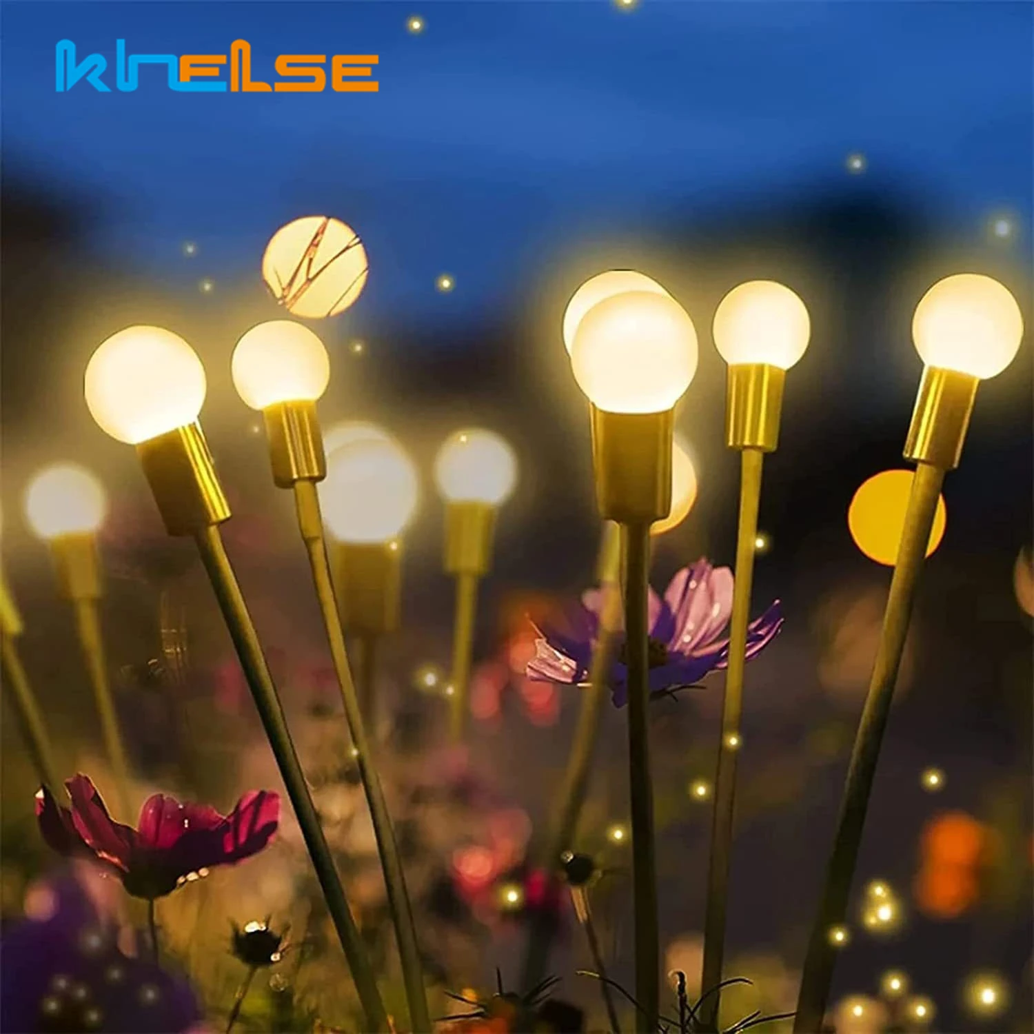 Solar Power LED Outdoor Lawn Lights Garden Waterproof Firefly Firework Landscape Lamp Party Camping Decoration Holiday Lighting