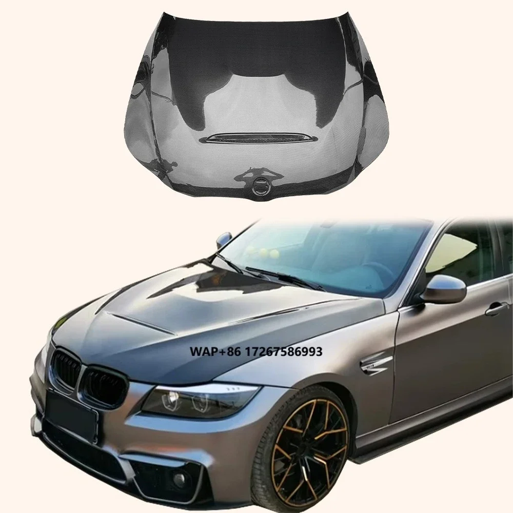 2009-2012 for  LCI E90 E91 3 Series 4 Door GTS Style Carbon Fiber Hood Bonnet Body Parts