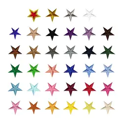 34x Star ricamo Patch adesivi Badge Patch fai da te cucire su Patch ferro sulle toppe per T-Shirt vestiti borsa zaino Jeans