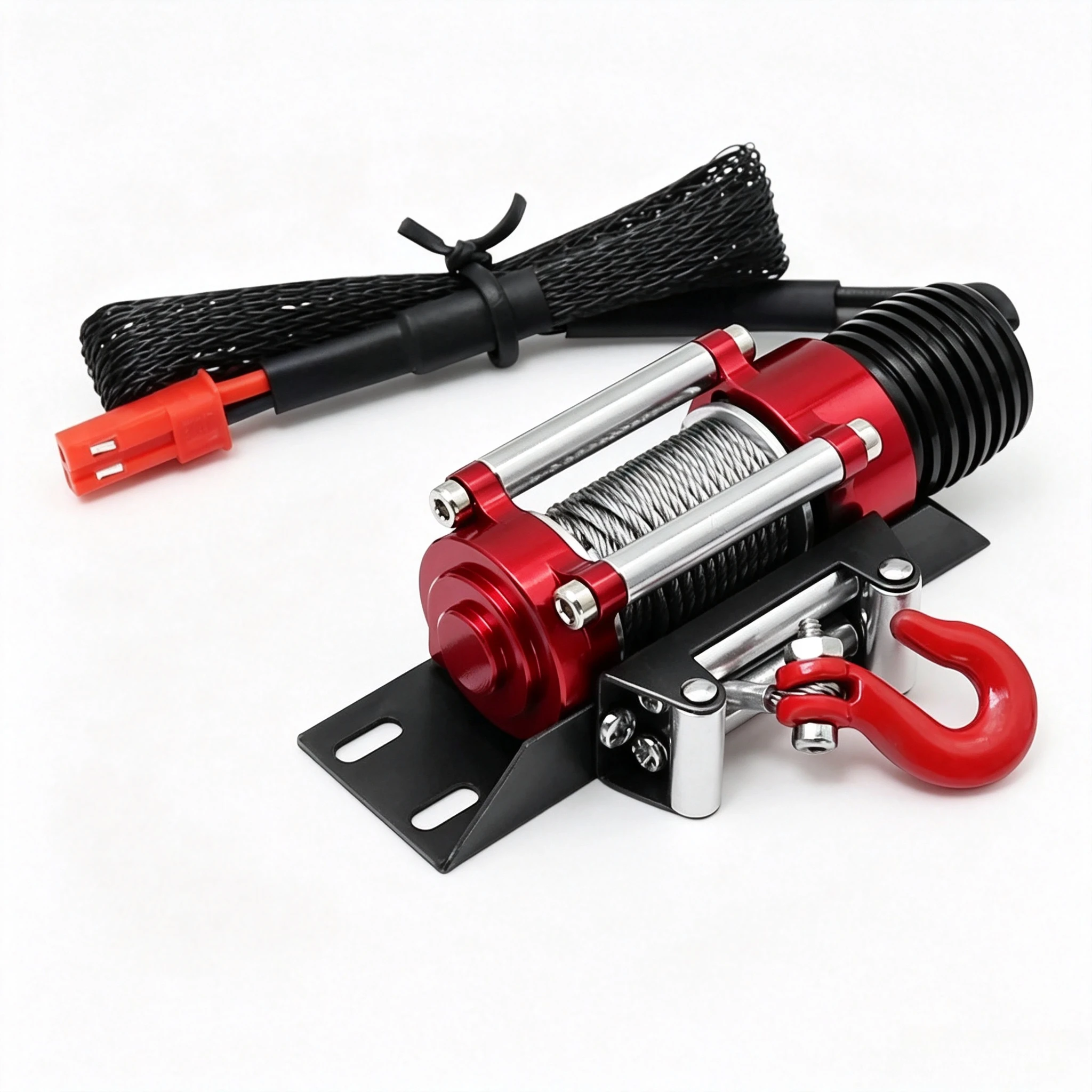 Metal Automatic Simulation Simulated Winch for 1/10 1/12 RC Crawler Car Axial SCX10 III 90046 D90 TRX4 TRX-6 D110 Redcat