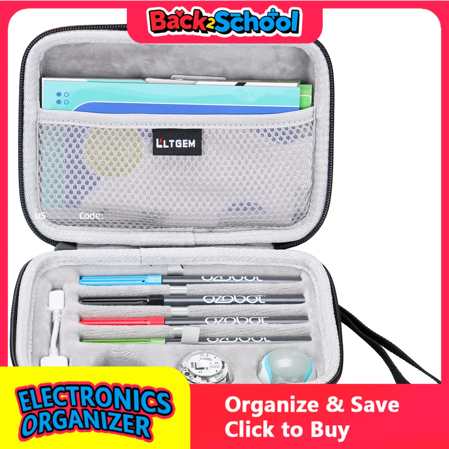 

Жесткий чехол из ЭВА для робота-кодирования бит-подходит для USB-кабеля зарядки/игрового поля/кожи/защитного чехла с 4 цветными маркерами (только искусственная кожа!)