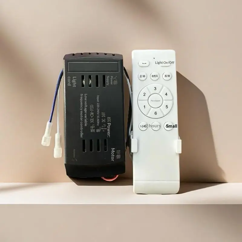 【C】1Set Remote Control With Receiver 6 Speed + Timing Low Voltage Frequency Conversion Ceiling Fan Remote Control Receiver